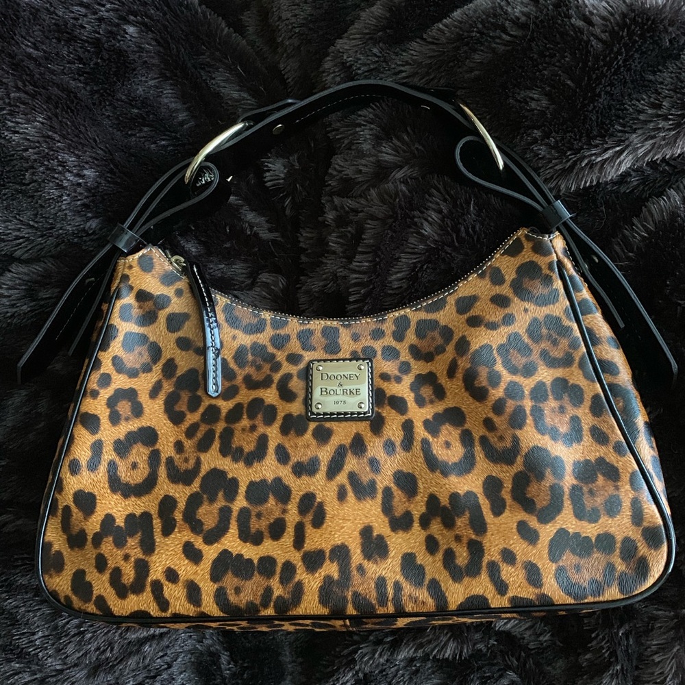 Dooney & Bourke Leopard Print Satchel/Shoulder Bag